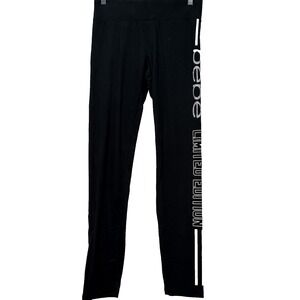 Bebe Sport Limited Edition Leggings Black Medium Yoga Workout Walking Lounging